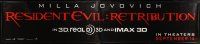 9c557 RESIDENT EVIL: RETRIBUTION vinyl banner '12 Milla Jovovich in 3D RealD & IMAX 3D!