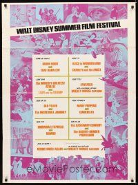 9c267 WALT DISNEY SUMMER FILM FESTIVAL 1sh '70s Lady & the Tramp, Fantasia, Old Yeller!