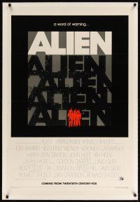 9d199 ALIEN linen teaser 1sh '79 Ridley Scott classic, a word of warning, ultra rare & different!