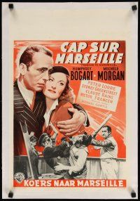 9d174 PASSAGE TO MARSEILLE linen Belgian R50s different image of Humphrey Bogart & Michele Morgan!