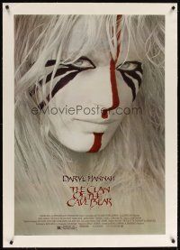 9d223 CLAN OF THE CAVE BEAR linen 1sh '86 fantastic image of Daryl Hannah in tribal make up!