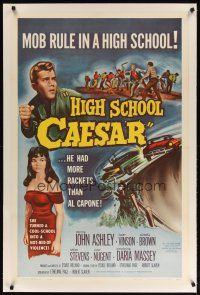 9d270 HIGH SCHOOL CAESAR linen 1sh '60 teen mob gangster had more rackets than Al Capone!