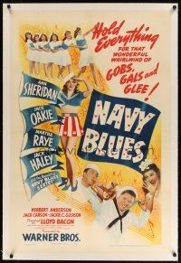 9d317 NAVY BLUES linen 1sh '41 sexy patriotic Ann Sheridan singing for sailors in Hawaii!