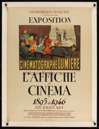 9d124 L'AFFICHE DE CINEMA DE 1895 A 1946 linen 24x32 French '46 1st movie poster exhibit, Rojac art!