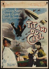 9e109 HELL DIVERS pre-war Belgian '32 airplane pilots Clark Gable & Wallace Beery, different!