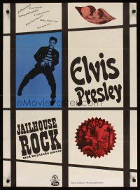 9e228 JAILHOUSE ROCK Danish R60s rock & roll king Elvis Presley, different art by Bassett & Vedel!