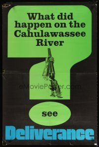 9e064 DELIVERANCE teaser 1sh '72 John Boorman classic, ultra rare poster, 3rd time in our auctions!