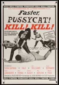9e067 FASTER, PUSSYCAT! KILL! KILL! 1sh R95 Russ Meyer's ode to the violence in women, Tura Satana