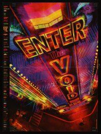 9e172 ENTER THE VOID French 15x21 '09 directed by Gaspar Noe, striking colorful image!