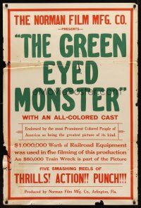 9e071 GREEN EYED MONSTER 1sh '19 stupendous all-star colored motion picture, train adventure!