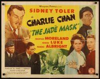 9e050 JADE MASK 1/2sh '44 Sidney Toler as detective Charlie Chan, Edwin Luke, Mantan Moreland