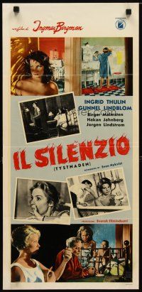 9e161 SILENCE Italian locandina '64 Ingmar Bergman's Tystnaden starring Ingrid Thulin!