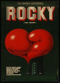 9e285 ROCKY Polish 27x38 '78 cool different boxing glove artwork by Edward Lutczyn!