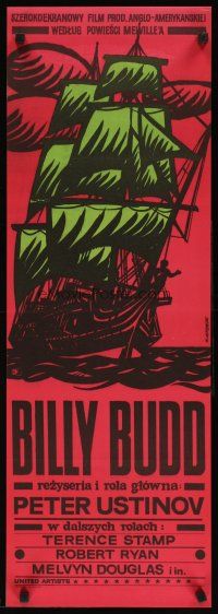 9e242 BILLY BUDD Polish 12x34 '62 completely different art of ship at sea by Witold Janowski!