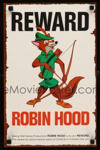 9e026 ROBIN HOOD special 11x17 '73 Walt Disney cartoon, best REWARD poster design!