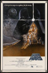 9e081 STAR WARS first printing int'l style A 1sh '77 George Lucas classic sci-fi epic, Tom Jung art!