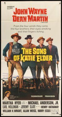 9f200 SONS OF KATIE ELDER 3sh '65 Martha Hyer, great line up of John Wayne, Dean Martin & others!