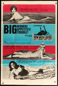 9f201 COMMON LAW CABIN 40x60 '67 Russ Meyer & his BIG busty women, BIG appetites, BIG trouble!