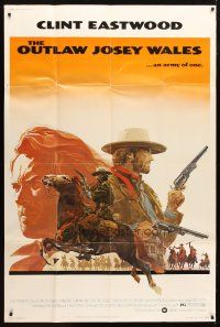 9f202 OUTLAW JOSEY WALES 40x60 '76 Clint Eastwood is an army of one, cool different artwork!
