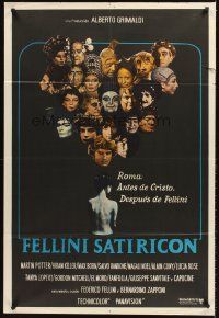9f306 FELLINI SATYRICON Argentinean '70 Federico's Italian cult classic, cool cast montage!