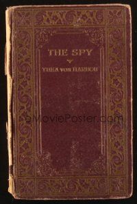 9f252 SPIES English hardcover book '28 Fritz Lang's classic from Thea von Harbou's novel!