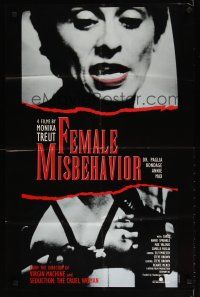 9f018 FEMALE MISBEHAVIOR 1sh '92 compilation of 4 sex documentaries directed by Monika Treut!