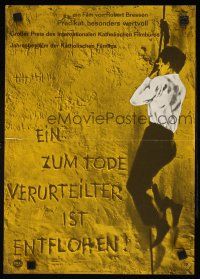 9f294 MAN ESCAPED German 12x19 R60s directed by Robert Bresson, WWII Resistance prison escape!