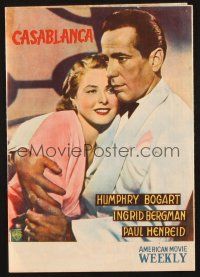 9f272 CASABLANCA Japanese program 1946  Humphrey Bogart, Ingrid Bergman, Michael Curtiz classic!
