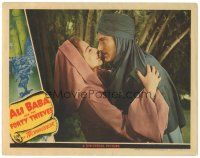 9f099 ALI BABA & THE FORTY THIEVES LC '43 close up of Maria Montez embracing turbaned Jon Hall!