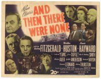 9f067 AND THEN THERE WERE NONE TC '45 Walter Huston, Agatha Christie, Rene Clair, cast portraits!