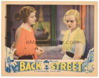9f104 BACK STREET LC '32 close up of pretty Irene Dunne looking at sad June Clyde!