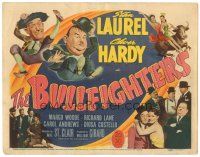 9f069 BULLFIGHTERS TC '45 wonderful art & photos of Stan Laurel & Oliver Hardy!
