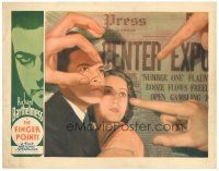 9f123 FINGER POINTS LC '31 giant accusing fingers pointing at newspaperman Barthelmess & Fay Wray!