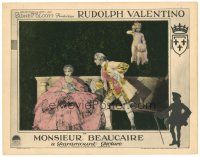 9f147 MONSIEUR BEAUCAIRE LC '24 close up of Rudolph Valentino romancing pretty Bebe Daniels!