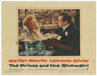 9f156 PRINCE & THE SHOWGIRL LC #1 '57 Laurence Olivier w/sexy Marilyn Monroe by champagne bucket!