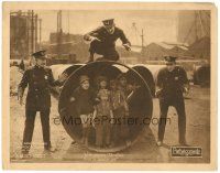 9f159 QUIET STREET LC '22 Our Gang kids with Sunshine Sammy hide from cops in steel pipe!
