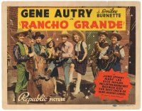 9f087 RANCHO GRANDE TC '40 portrait of Gene Autry & June Storey with Pals of the Golden West!
