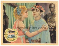 9f168 ROMAN SCANDALS LC '33 c/u of delivery boy Eddie Cantor with pretty Princess Gloria Stuart!