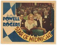 9f179 STAR OF MIDNIGHT LC '35 sexy Ginger Rogers shown note by William Powell in theater!