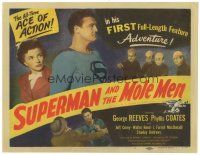 9f091 SUPERMAN & THE MOLE MEN TC '51 George Reeves in costume, Coates + wacky radioactive aliens!