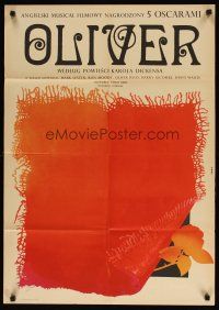 9f381 OLIVER Polish 23x33 '71 Charles Dickens, Carol Reed, completely different art by Jakob Erol!