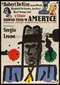 9f426 ONCE UPON A TIME IN AMERICA Polish 27x38 '86 Robert De Niro, Sergio Leone, Mlodozeniec art!