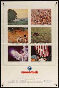 9f002 WOODSTOCK 1sh '70 six images of the most famous epic rock & roll concert!