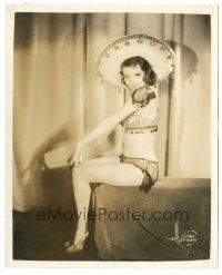 9f244 RENEE VILLON deluxe 8x10 still '30s sexy French model/actress in skimpy outfit & sombrero!