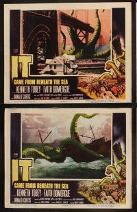 9f055 IT CAME FROM BENEATH THE SEA 8 LCs '55 Ray Harryhausen, cool special effects monster images!
