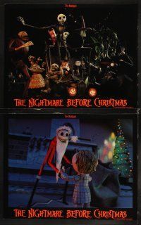 9f057 NIGHTMARE BEFORE CHRISTMAS 8 LCs '93 Tim Burton, Disney, great Halloween horror images!