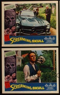 9f058 SCREAMING SKULL 8 LCs '58 AIP, the tortured ghost who claimed vengeance on the bride!