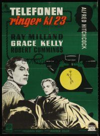 9g082 DIAL M FOR MURDER Danish '55 Hitchcock, different Lettorp art of Grace Kelly & Ray Milland!