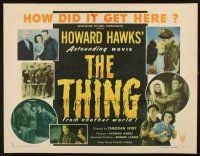 9g126 THING style B 1/2sh '51 Howard Hawks classic, shows seven scenes from the movie, ultra rare!