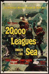 9h001 20,000 LEAGUES UNDER THE SEA style A 1sh R63 Jules Verne classic, art of deep sea divers!